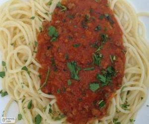 yapboz Domates soslu spagetti